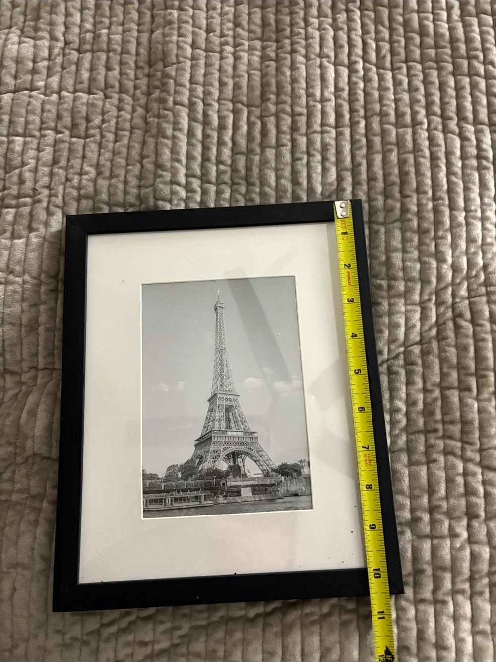 Sleek Black Picture Frame with White Mat